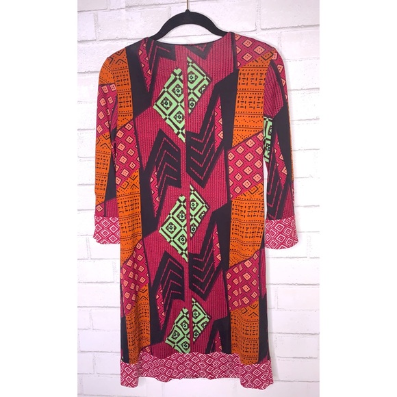 DIANE VON FURSTENBERG DVF Tribal Print Dress 2 - Picture 4 of 9
